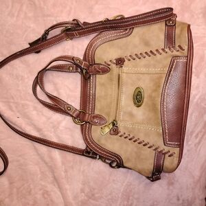 b.o.c. Two-Tone Brown and Tan Shoulder Bag